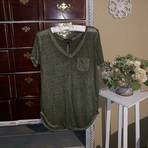 Green sheer t shirt